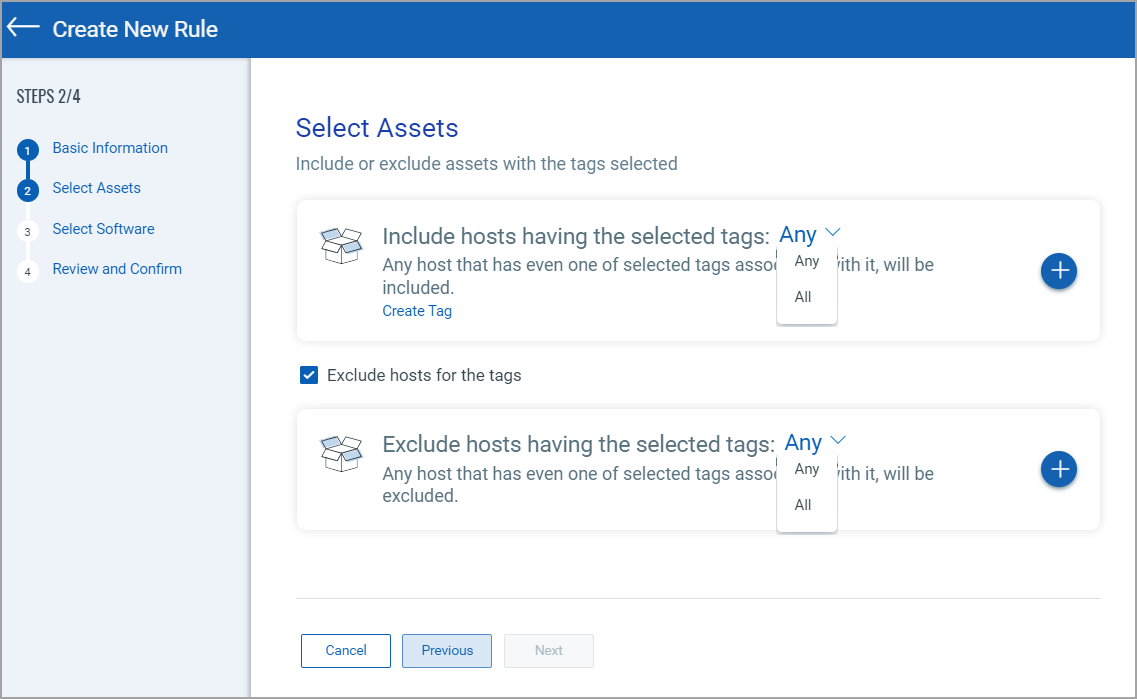 Select assets.